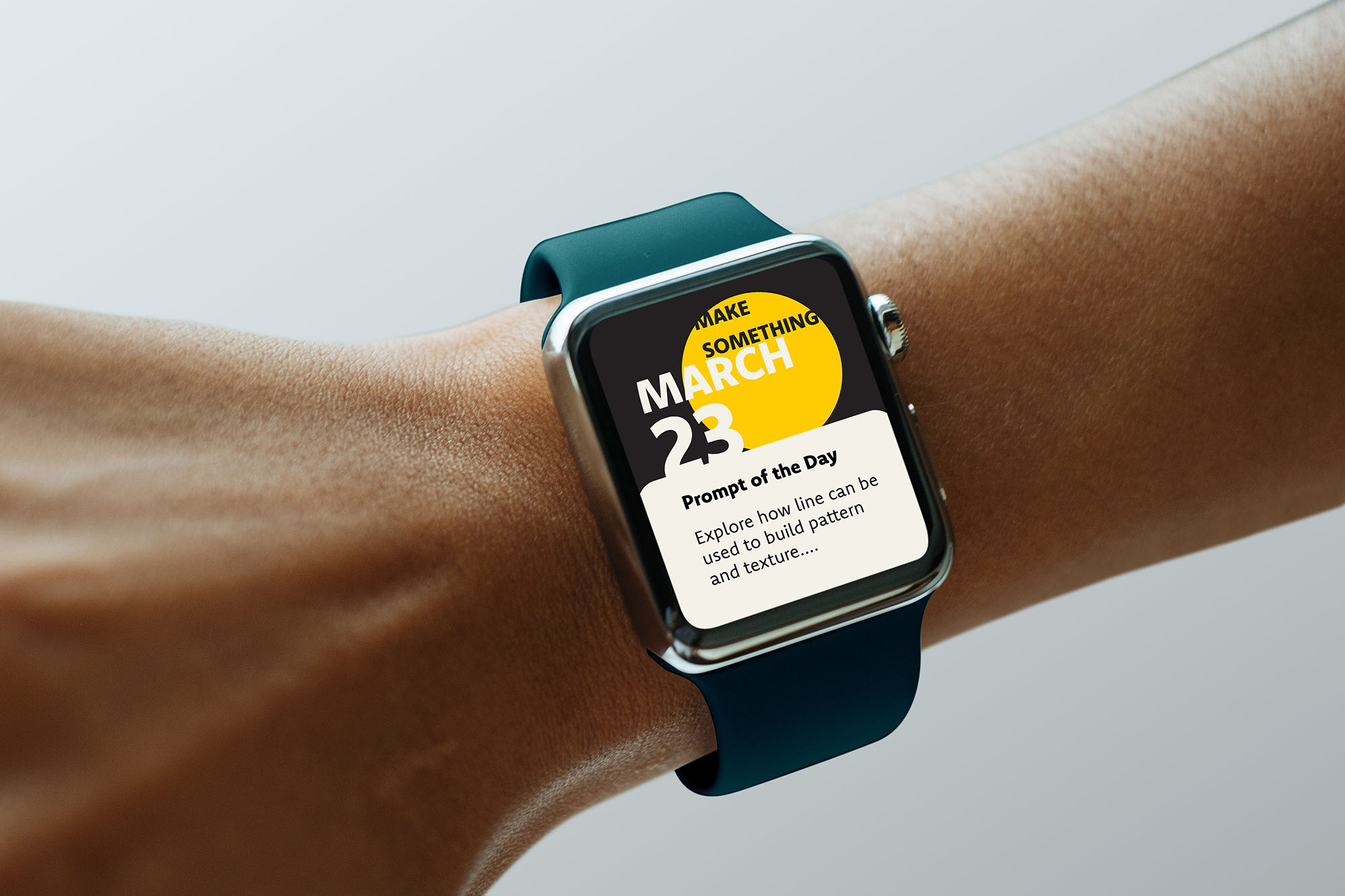 apple watch homescreen of make something app